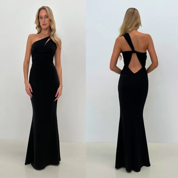 New! Katie May Black Edy Gown Dress Size Medium 41269 - Picture 1 of 12